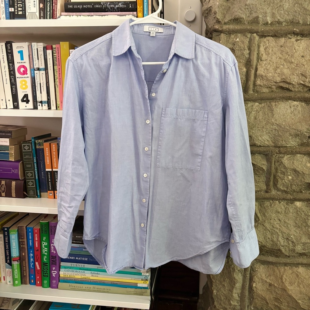 AYR Deep End shirt in Oxford Blue